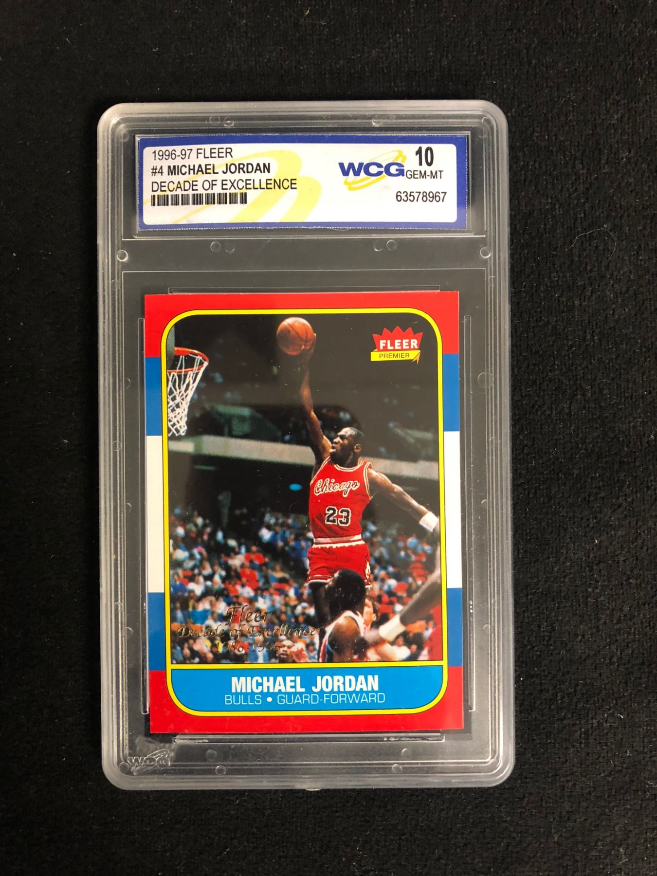 4 Michael Jordan 199697 Fleer Decade of Excellence GEM 10 MINT