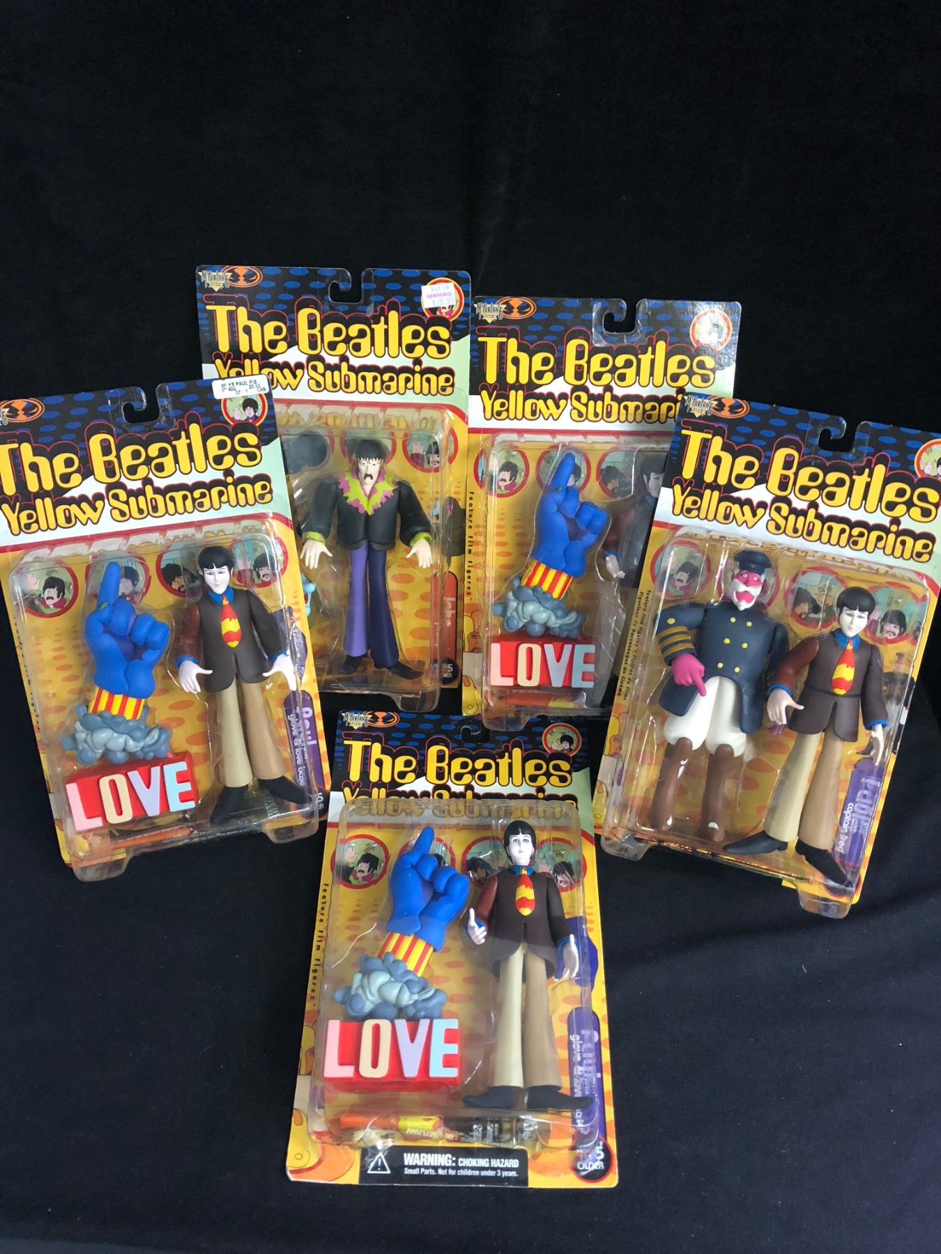 THE BEATLES "YELLOW SUBMARINE" TOY FIGURES LOT