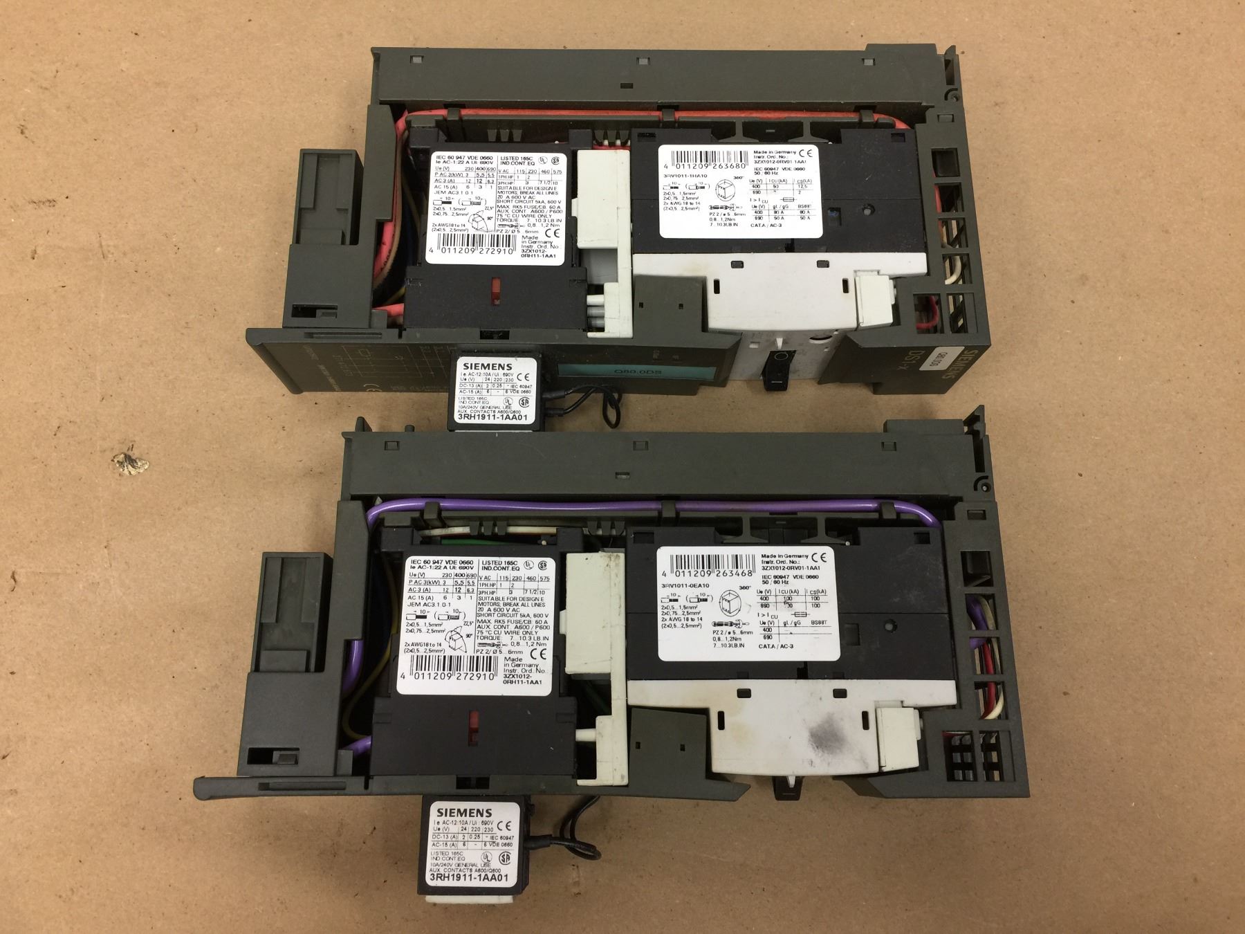 (2) Siemens Motor Starter Module *SEE PICS FOR PART NUMBERS*