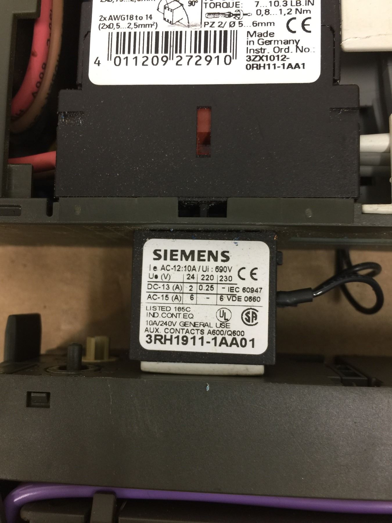 (2) Siemens Motor Starter Module *SEE PICS FOR PART NUMBERS*