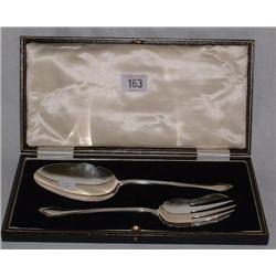 CASE WITH PAIR OF E.P.N.S. SEVERS