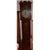 Image 1 : MAHOGANY CASED GRANDFATHER CLOCK WITH PAINTED DIA