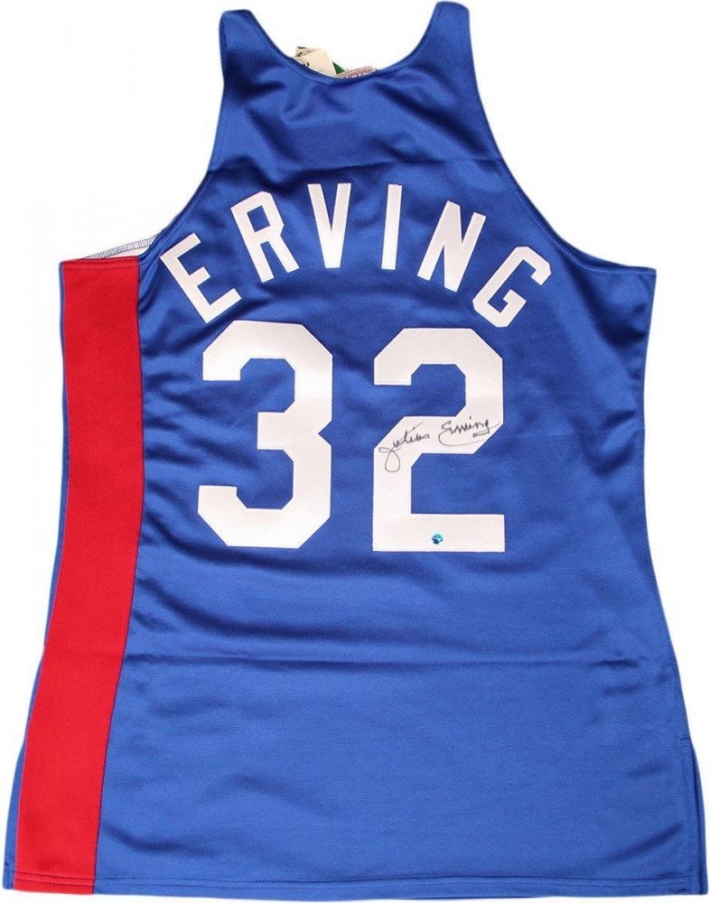 Julius "Dr. J" Erving Signed Nets Jersey (Steiner COA)