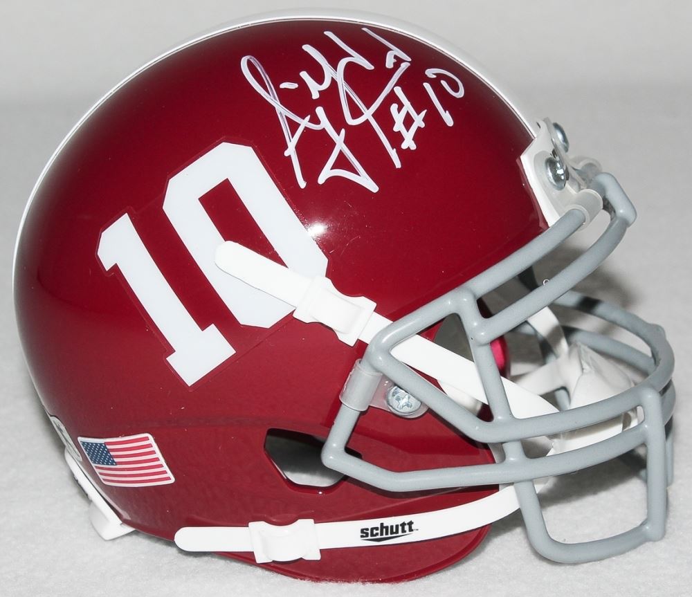 AJ McCarron Signed Alabama MiniHelmet (Radtke COA)