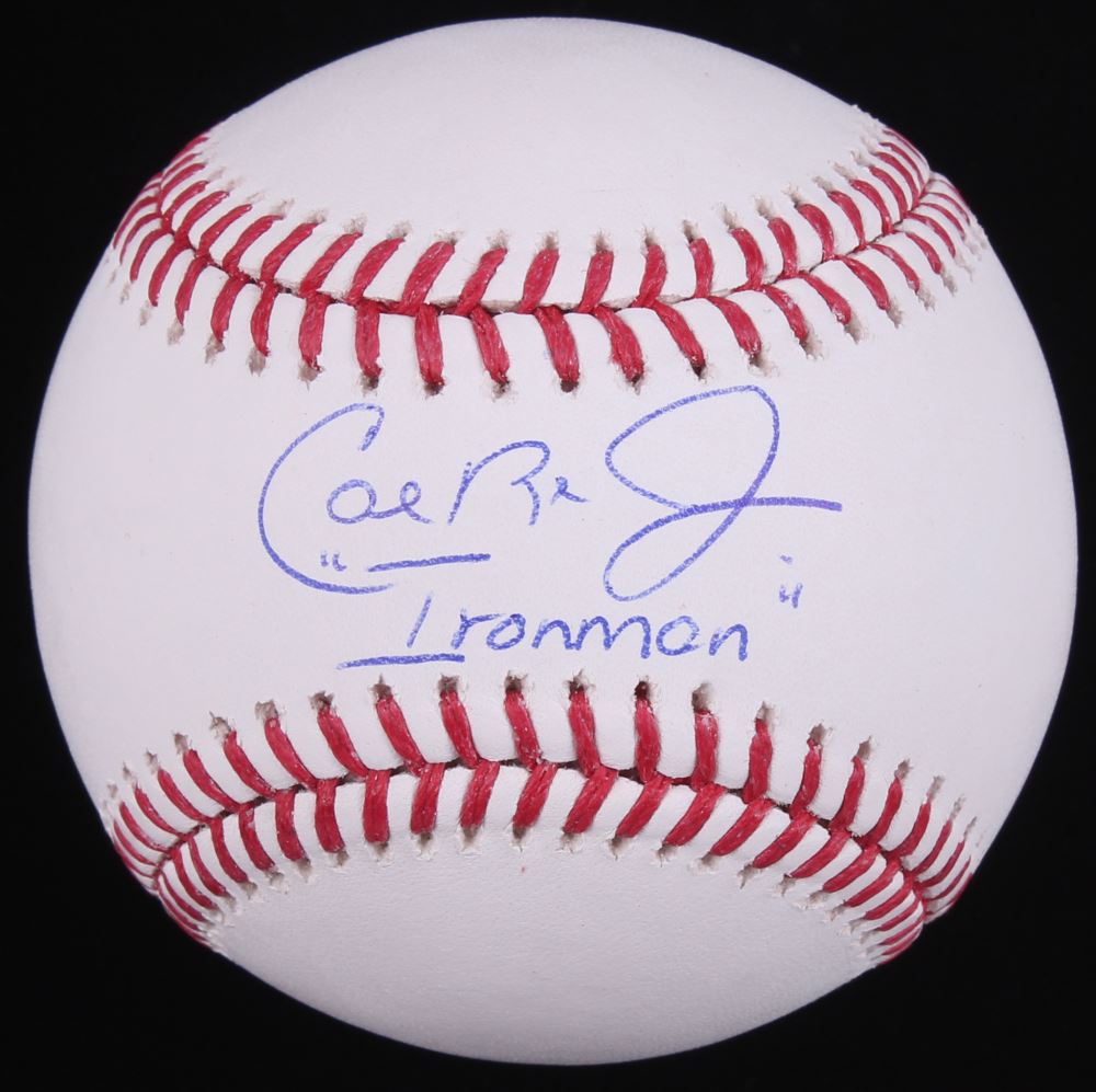 Cal Ripken Jr. Signed OML Baseball Inscribed "Ironman" (MLB Hologram)