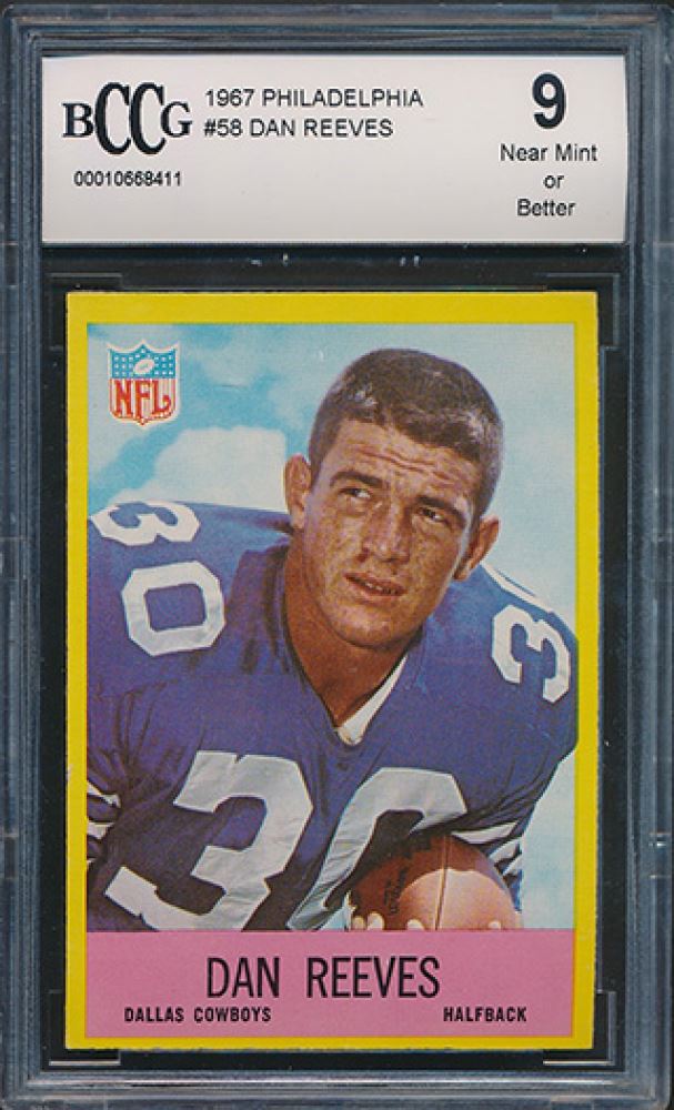 1967 Philadelphia #58 Dan Reeves RC (BCCG 9)