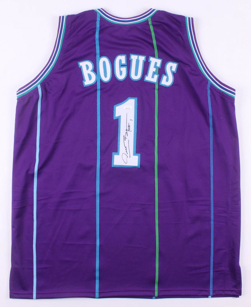 Muggsy Bogues Signed Charlotte Jersey (JSA COA)