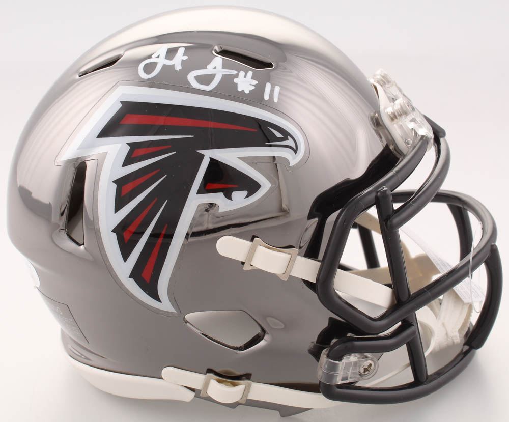 Julio Jones Signed Atlanta Falcons Chrome Speed MiniHelmet (JSA COA)