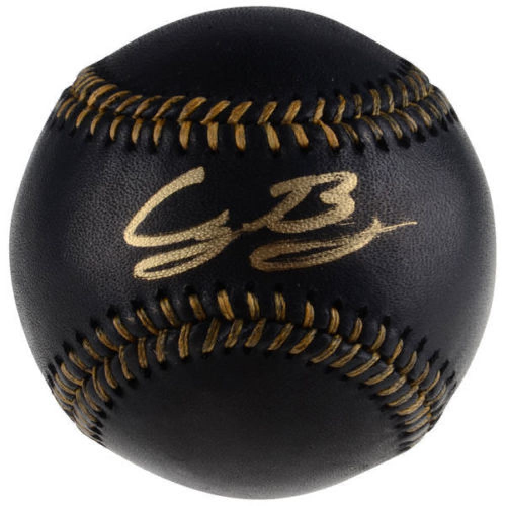 Cody Bellinger Signed OML Black Leather Baseball (Fanatics Hologram)