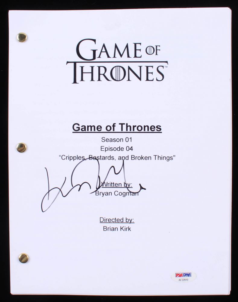 John Bradley Signed "Game of Thrones Cripples, Bastards, Broken Things
