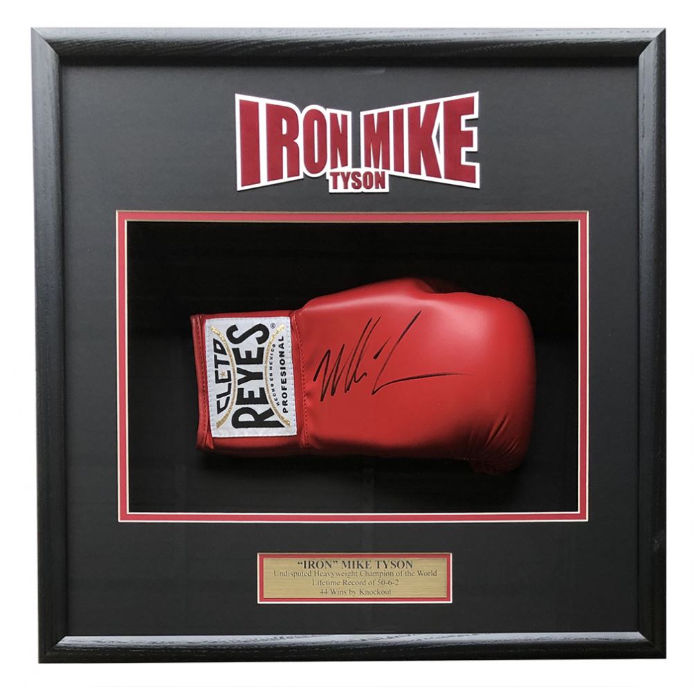 Mike Tyson Signed 18x19x4 Custom Framed Boxing Glove Display (JSA COA) Mike Tyson Signed 18x19x4 Custom Framed Boxing Glove Display (JSA COA)