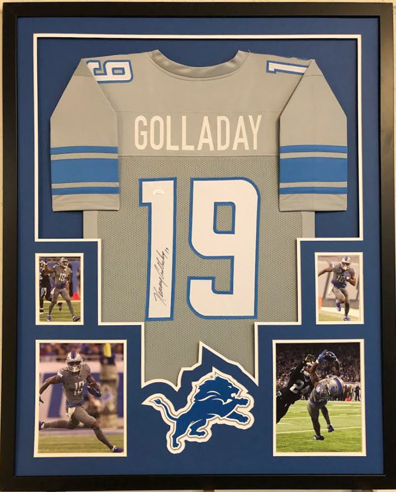 Kenny Golladay Signed Detroit Lions 49ers 34x42 Custom Framed Jersey (JSA COA)
