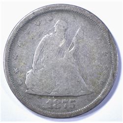1875-S TWENTY CENT PIECE G/VG