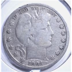 1904-S BARBER HALF DOLLAR VG