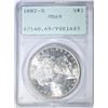 Image 1 : 1882-S MORGAN DOLLAR PCGS MS-65 RATTLER HOLDER