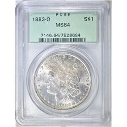 1883-O MORGAN DOLLAR PCGS MS-64 OGH
