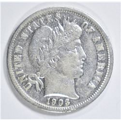 1903-S BARBER DIME XF