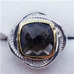 MEN'S SMOKEY TOPAZ RING SIZE 7.5