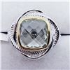 Image 1 : MEN'S GREEN AMETHYST RING SIZE 7