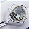 Image 2 : MEN'S GREEN AMETHYST RING SIZE 7