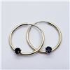 Image 2 : 14K SAPPHIRE HOOP EARRINGS