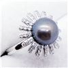 Image 2 : SILVER PEARL CZ RING SIZE 7.5
