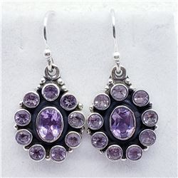SILVER AMETHYST EARRINGS