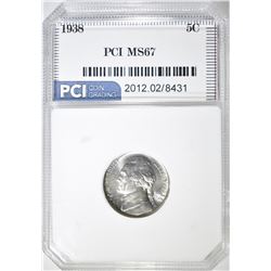 1938 JEFFERSON NICKEL  PCI SUPERB GEM