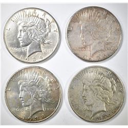 4 BETTER DATE PEACE DOLLARS