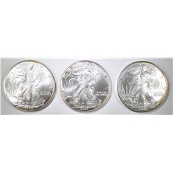 2001, 02, 03 AMERICAN SILVER EAGLES