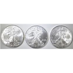 3-BU 2010 AMERICAN SILVER EAGLES