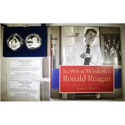 2011 2-COIN RONALD REAGAN  SILVER COMMEMS