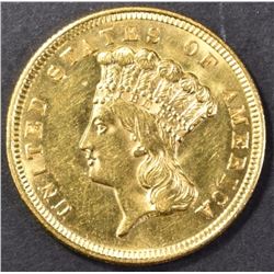 1856 $3.00 GOLD CH BU/ GEM BU