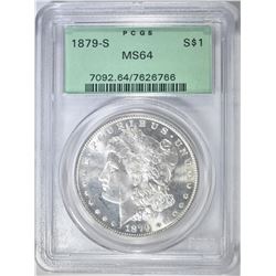 1879-S MORGAN DOLLAR PCGS MS-64 OGH