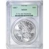 Image 1 : 1887 MORGAN DOLLAR PCGS MS-64 OGH