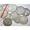 Image 1 : 11-WALKING LIBERTY HALF DOLLARS MOSTLY XF