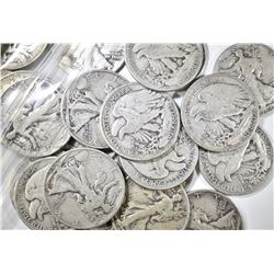 22-CIRC 1942-D WALKING LIBERTY HALF DOLLARS