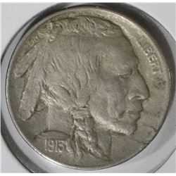 1913-D TYPE-1 BUFFALO NICKEL, AU