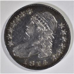 1814 BUST HALF DOLLAR, AYU+ a few marks rev