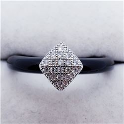 BLACK ONYX CZ RING SIZE 7.5