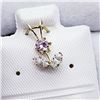 Image 3 : 10K CZ FLOWER SHAPED PENDANT