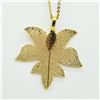 Image 1 : NATURAL LEAF PENDANT NECKLACE