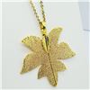 Image 3 : NATURAL LEAF PENDANT NECKLACE