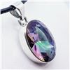 Image 2 : SILVER MYSTIC TOPAZ PENDANT NECKLACE