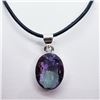 Image 3 : SILVER MYSTIC TOPAZ PENDANT NECKLACE