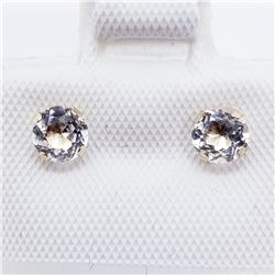 10K WHITE TOPAZ EARRINGS