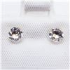 Image 1 : 10K WHITE TOPAZ EARRINGS