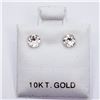 Image 3 : 10K WHITE TOPAZ EARRINGS