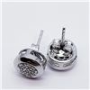 Image 4 : SILVER 16 DIAMOND STUD EARRINGS