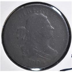 1804 HALF CENT, VG/FINE